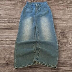 Wide Leg Faded Skater Pin-Up Jeans Vintage 26x28 Super Baggy